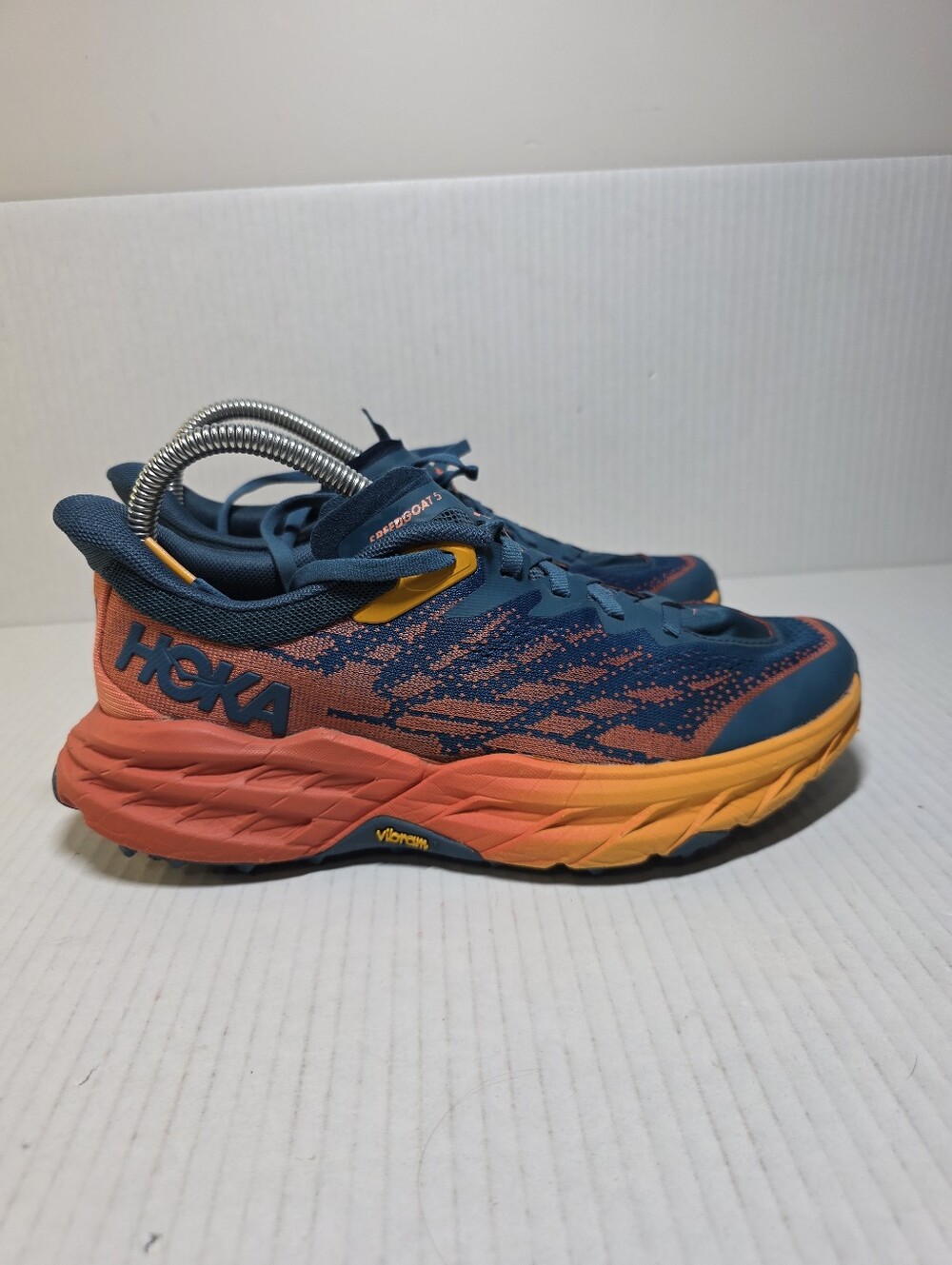 Hoka One One Speedgoat 5 Women’s 6.5 B Trail Shoes Blue/Orange